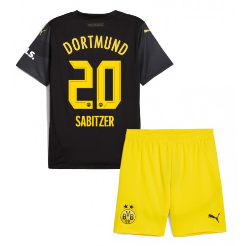 Dres Borussia Dortmund Marcel Sabitzer #20 Gostujuci za djecu 2024-25 Kratak Rukav (+ kratke hlače)